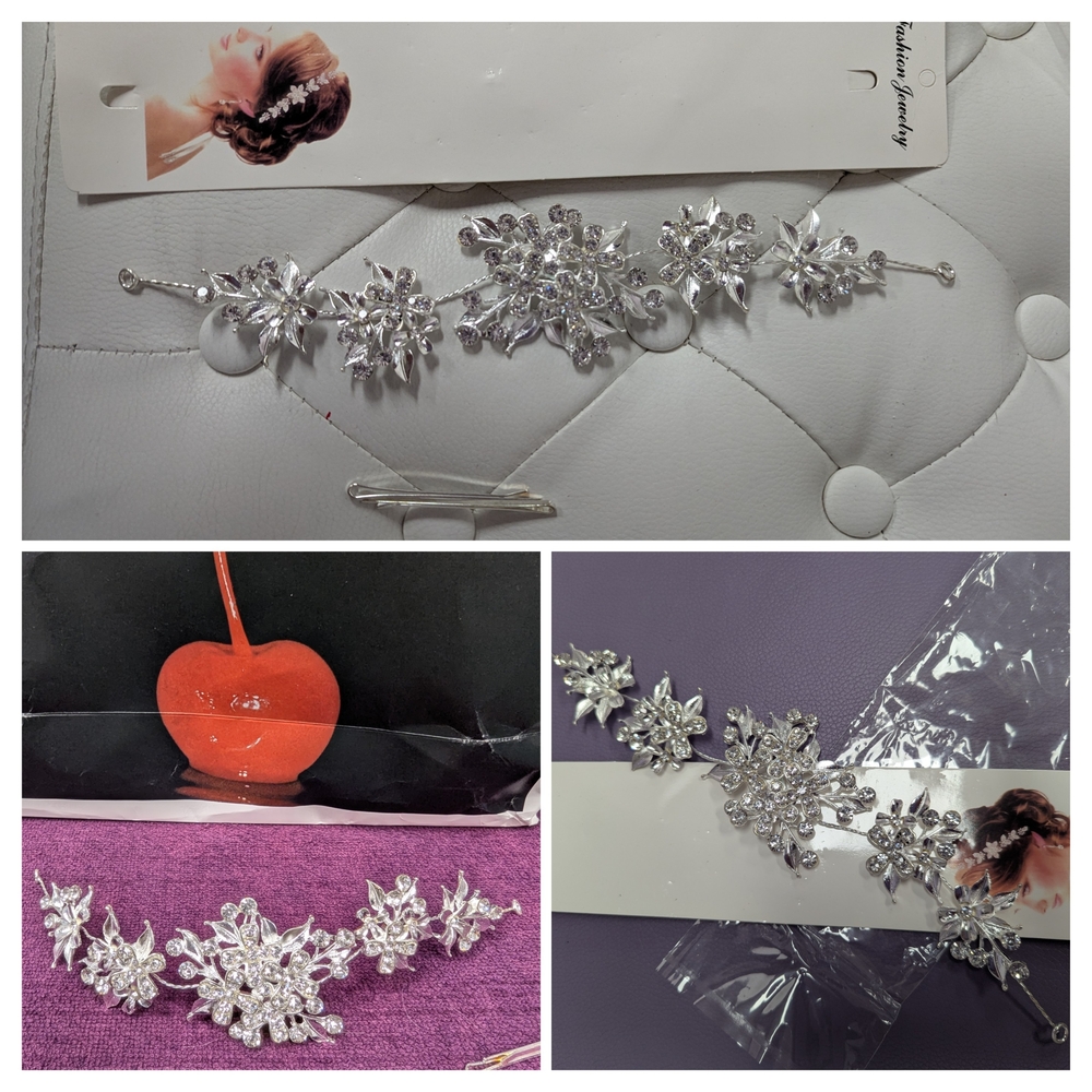 Fashion Jewelry Silver Floral Hair Vine